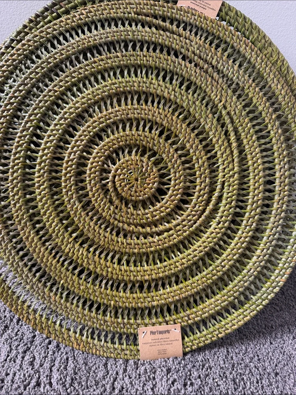 Pier 1 Olive Green Woven Wall Basket (6) of them
